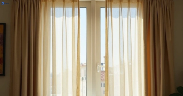 Dusty and dull curtains in emu-plains-nsw before steam cleaning